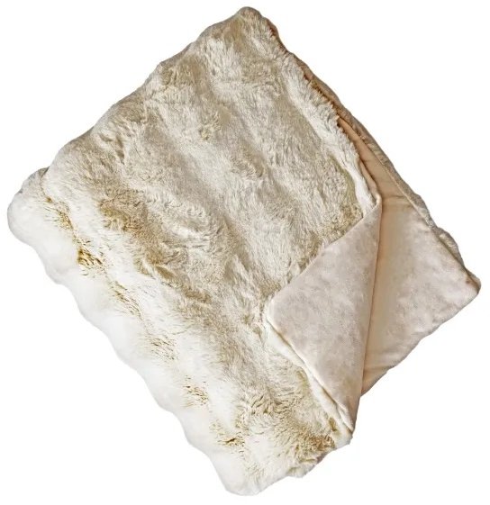 Soft Square Textured Throw Rabbit-Natural
