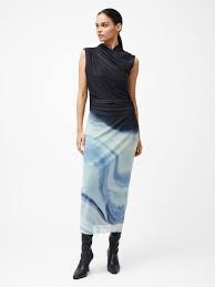 French Connection Toni Wrap Neck Midi Dress