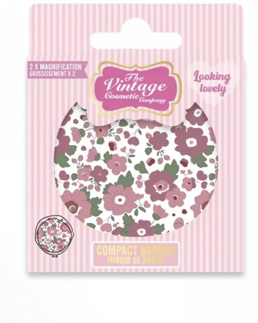 The Vintage Cosmetic Company Compact Mirror Berry Periwinkle