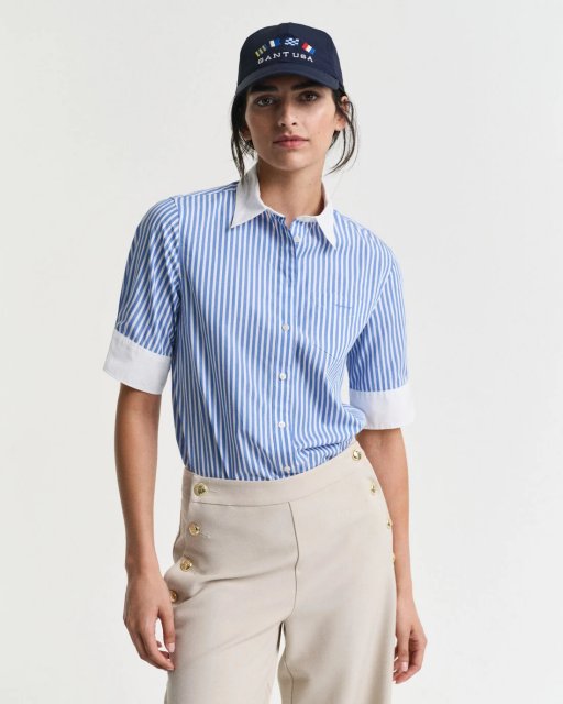 Gant Reg Contrast Striped SS Shirt