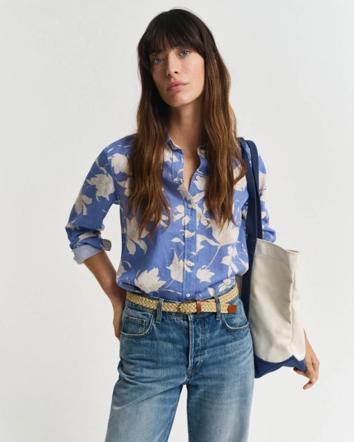 Gant Reg Floral Print Linen Shirt