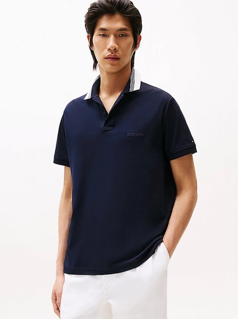 Tommy Hilfiger Interlock Collar Detail Polo
