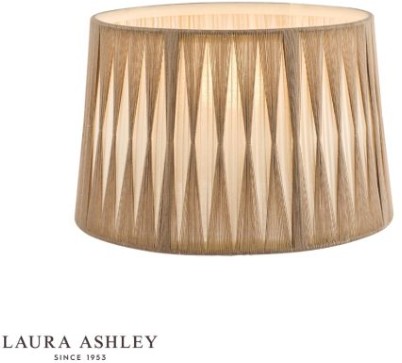Laura Ashley 12" Gathered Pleat Cotton Shade Natural