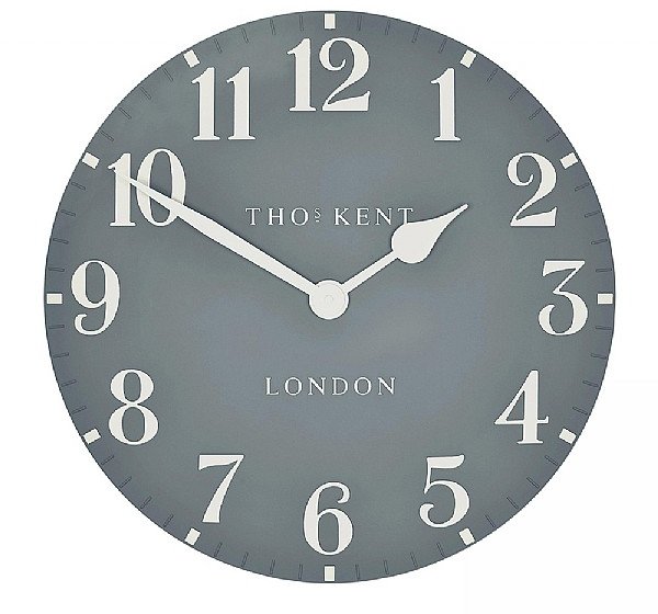 Art Marketing Thomas Kent 12" Arabic Wall Clock-Flax Blue