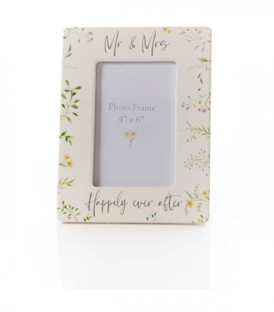 Richard Lang Ceramic Mr & Mrs Happily Ever After Photo Frame