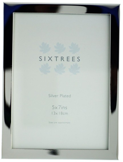 Sixtrees Square Edge Silver Plate 5x7