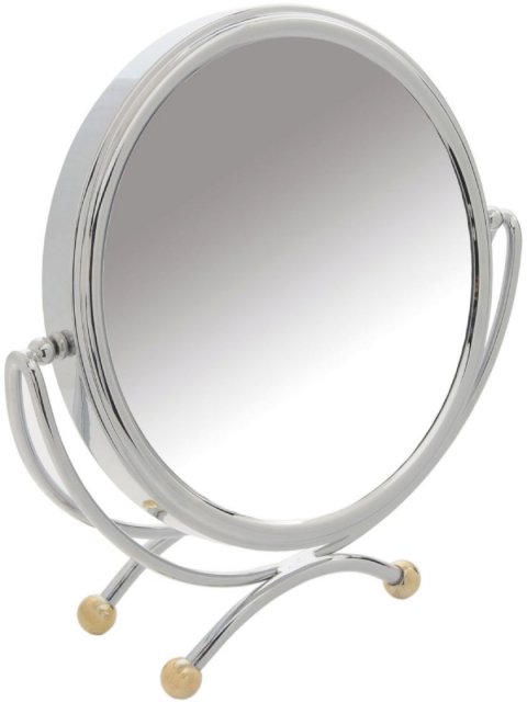 Danielle Chrome/Gold Table Mirror 10x