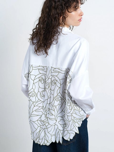 French Connection Lotta Alexis Cutout Back Shirt