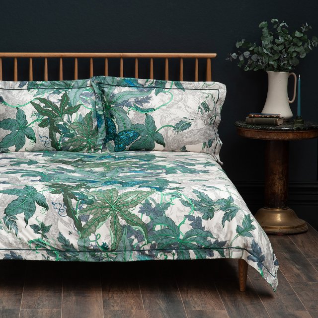 Timorous Beastie Leaforia Verde Duvet Set Green