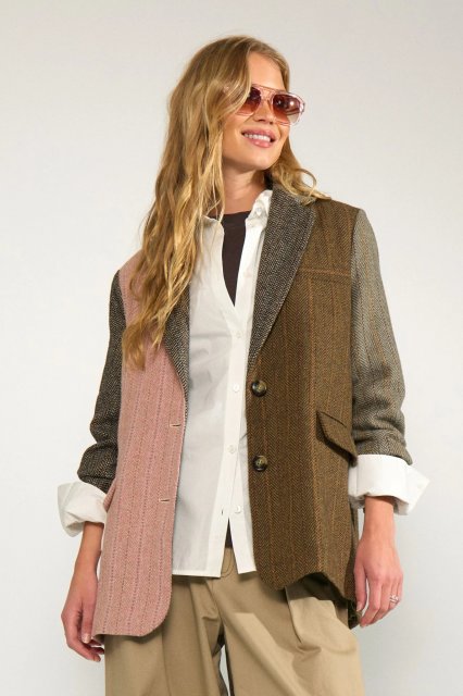 Numph Avey Herringbone Blazer