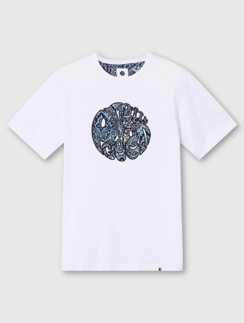 Pretty Green Rave-On Paisley Logo T-Shirt