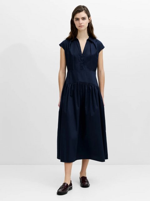French Connection Alexis Poplin Striped Midi Dress