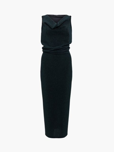 French Connection Meilin Lurex Cowl Neck Midi Dress
