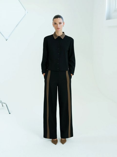 French Connection Veda Contrast Collar Shirt