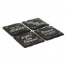 Prosecco Coasters Square Engraved Set 4