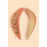 Powder-Coral Heart Embellished-Headband