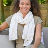 Viscose Foil Printed Scarf Pointed Heart