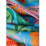 Powder Folky Floral Cotton Scarf Cornflower
