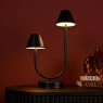 Hestia Black USB LED Touch Double Lamp