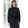 French Connection Sunday Sweat Striped D/S Top