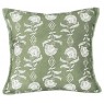 Block Floral Print Cushion 45x45-Sage