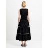 French Connection Kaylie Jia Mix Ric Rac Midi Dress