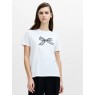 French Connection Mesh Bow Cotton T-Shirt